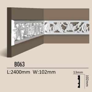 B063 קרניז שטוח מחורר