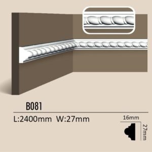 B081  קרניז שטוח בדוגמת צמה