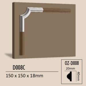 D008-C פינה לקרניז חוצץ\מסגרות סימטרי